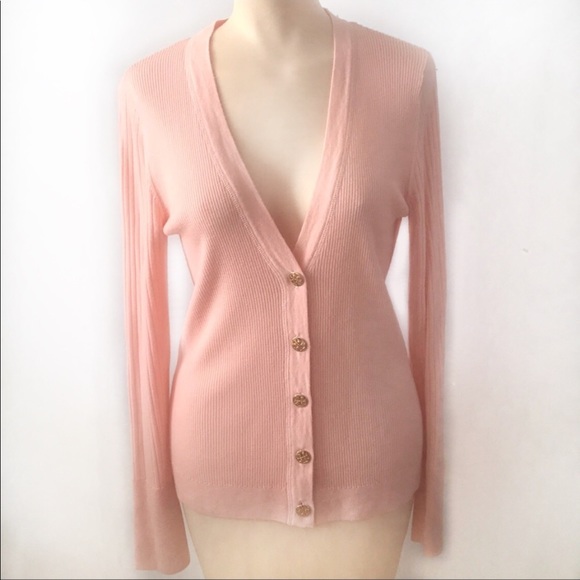 Tory Burch Sweaters - TORY BURCH “Simone” Merino Wool Cardigan! Size L.